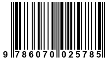 Código de Barras de '.9786070025785.'