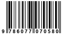 Código de Barras de '.9786077070580.'