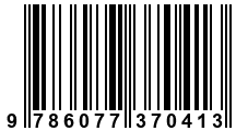 Código de Barras de '.9786077370413.'