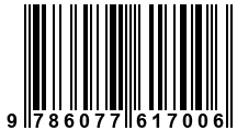 Código de Barras de '.9786077617006.'