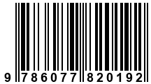 Código de Barras de '.9786077820192.'