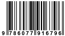 Código de Barras de '.9786077916796.'
