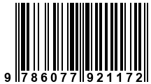 Código de Barras de '.9786077921172.'