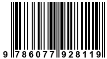 Código de Barras de '.9786077928119.'