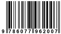 Código de Barras de '.9786077962007.'