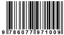 Código de Barras de '.9786077971009.'