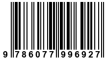 Código de Barras de '.9786077996927.'