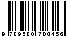 Código de Barras de '.9789580700456.'