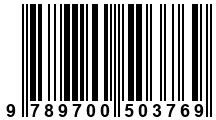 Código de Barras de '.9789700503769.'