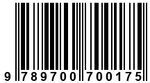 Código de Barras de '.9789700700175.'