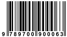 Código de Barras de '.9789700900063.'