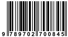 Código de Barras de '.9789702700845.'