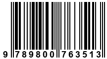 Código de Barras de '.9789800763513.'