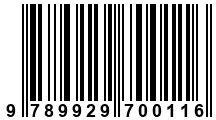 Código de Barras de '.9789929700116.'