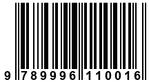 Código de Barras de '.9789996110016.'