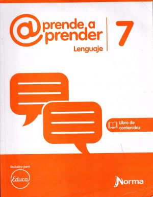 Carátula de Aprende a aprender Lenguaje 7. Libro de contenidos